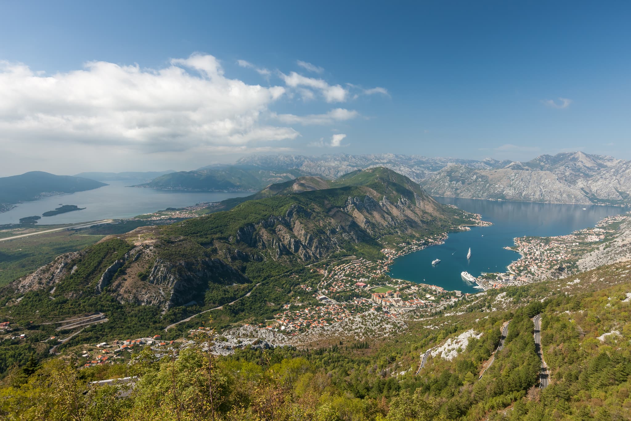 Kotor bay from above - Trip Car Montenegro rent a car